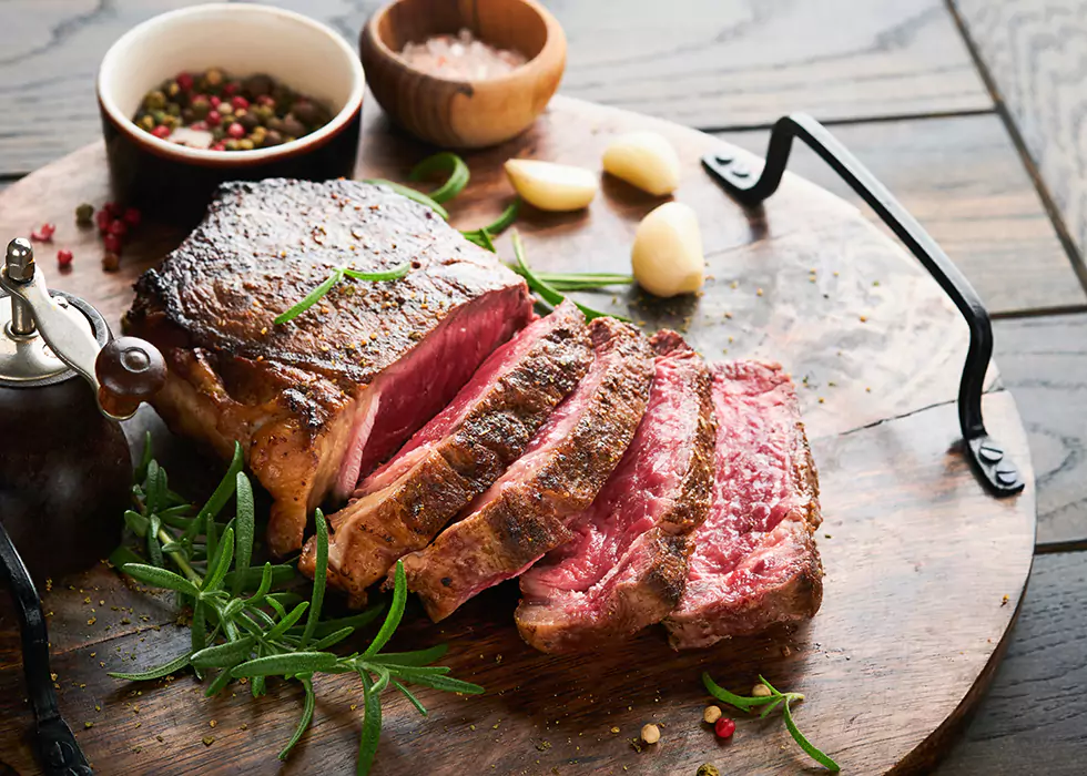 Rinderbraten aufgeschnitten